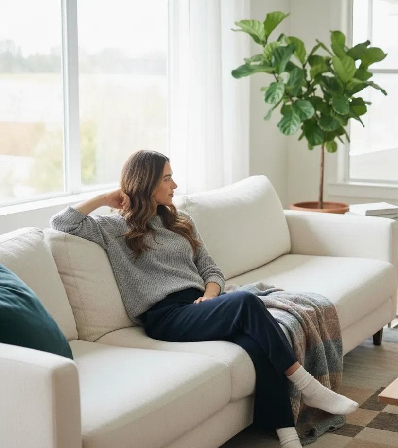 Client relaxing while professionals handle the work